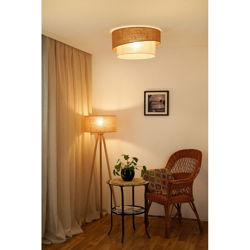 Brilagi - Стельове світло SHINE 1xE27/15W/230V діам. 50 см бежевий/кремовий