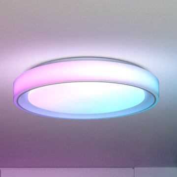 Brilagi - Світильник стельовий LED RGB з регулюванням яскравості FLOCO LED/30W/230V 3000-6500K Wi-Fi Tuya + LED/6W + дистанційне керування