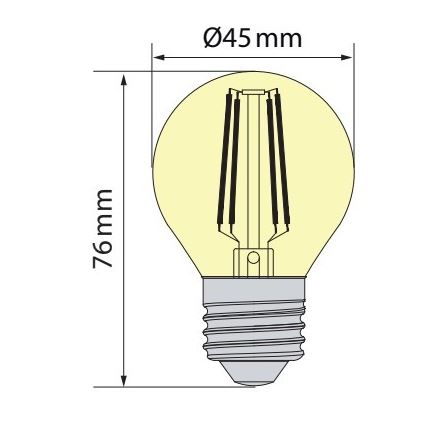 Brilagi - світлодіодна лампа FILAMENT CLASIC ONE P45 E27/6,5W/230V 3000K