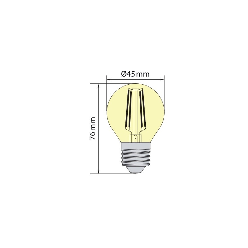 Brilagi - світлодіодна лампа FILAMENT CLASIC ONE P45 E27/6,5W/230V 3000K