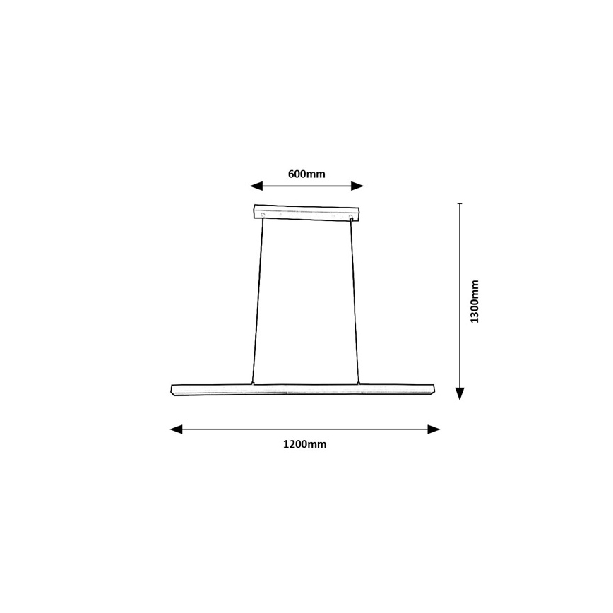 Брілагі - світлодіодна люстра на тросі АКСІС 30 Вт/230 В 120 см біла