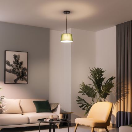 Брілагі - світлодіодна люстра на тросі ЦЕРІА 1×Е27/40Вт/230В, діаметр 25 см, зелена