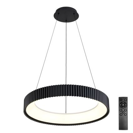 Brilagi - LED затемнювана підвісна люстра на тросі FALCON MODERN, 54 Вт, 230 В, 3000–6500 К, діаметр 60 см, чорна + пульт дистанційного керування