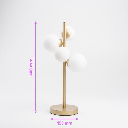 Brilagi - Світлодіодна настільна лампа MILLA 4xG9/3W/230V золотий/білий