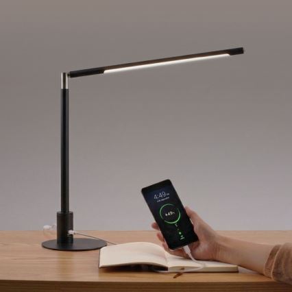 Brilagi - LED димована сенсорна настільна лампа з USB-портами VARIO LED/7W/230V 3000-6500K CRI 96 чорна
