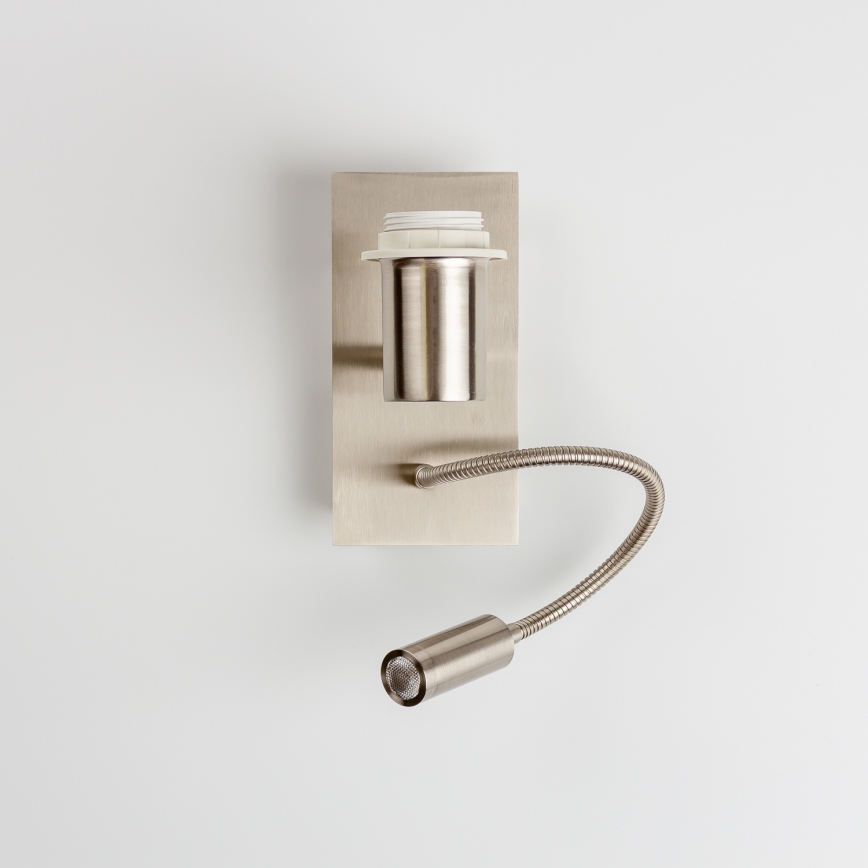 Brilagi - LED Гнучка настінна лампа NUBILA 1xE27/25W/230V + LED/3W матовий хром/білий