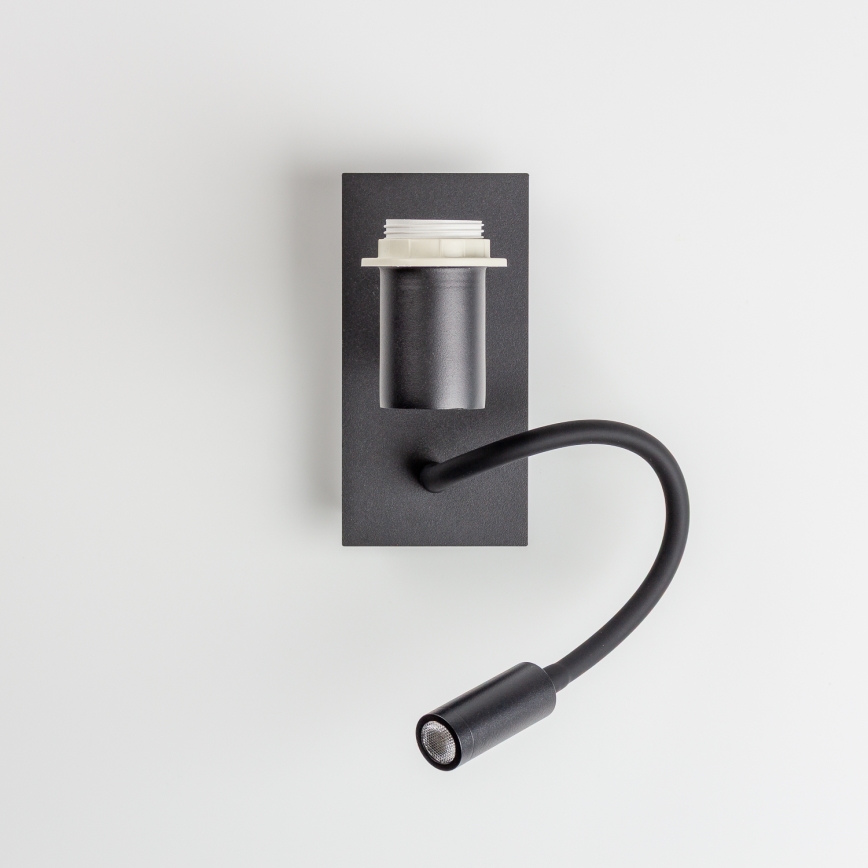 Brilagi - LED Гнучка настінна лампа NUBILA 1xE27/25W/230V + LED/3W чорний/коричневий