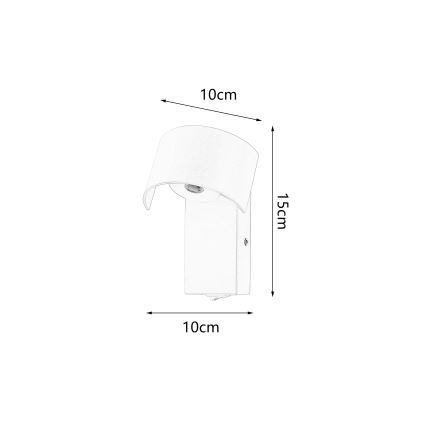 Brilagi - Світлодіодна настінна лампа VASTO LED/3W/230V червоний burgundy