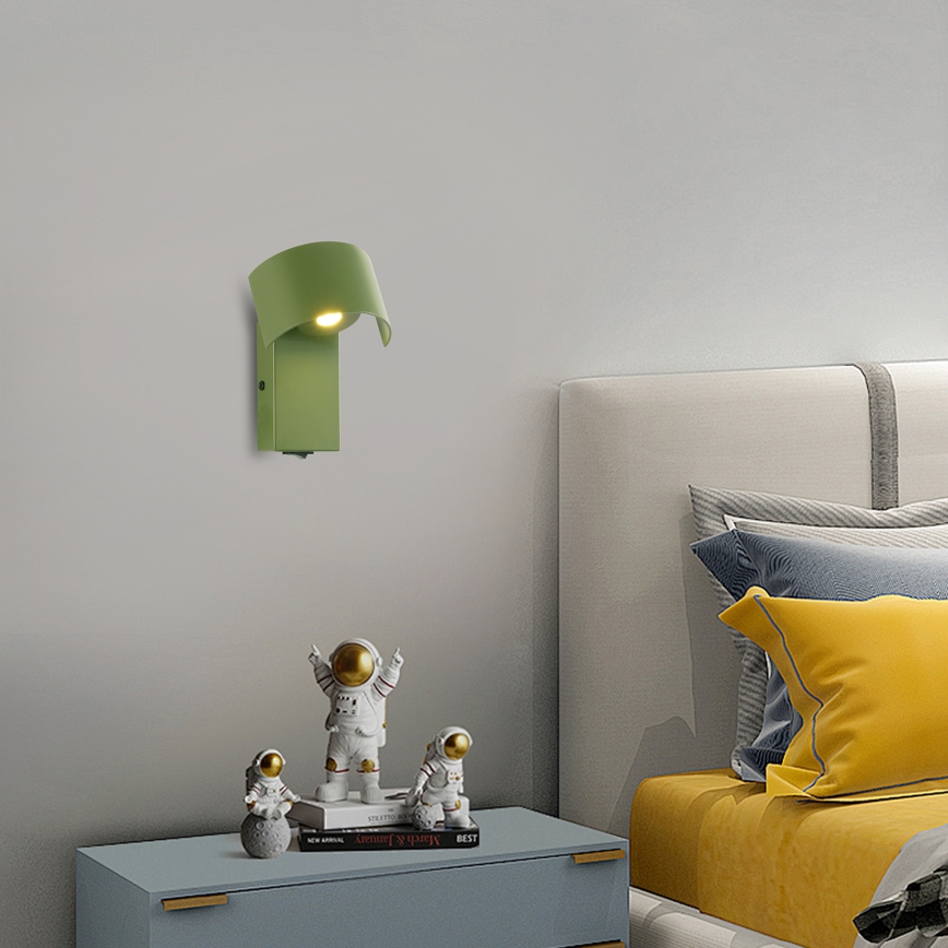Brilagi - Світлодіодна настінна лампа VASTO LED/3W/230V зелений