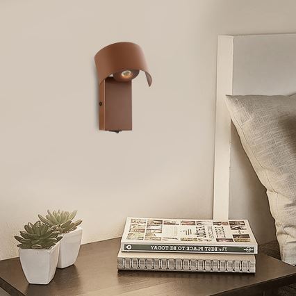 Brilagi - Світлодіодна настінна лампа VASTO LED/3W/230V коричневий