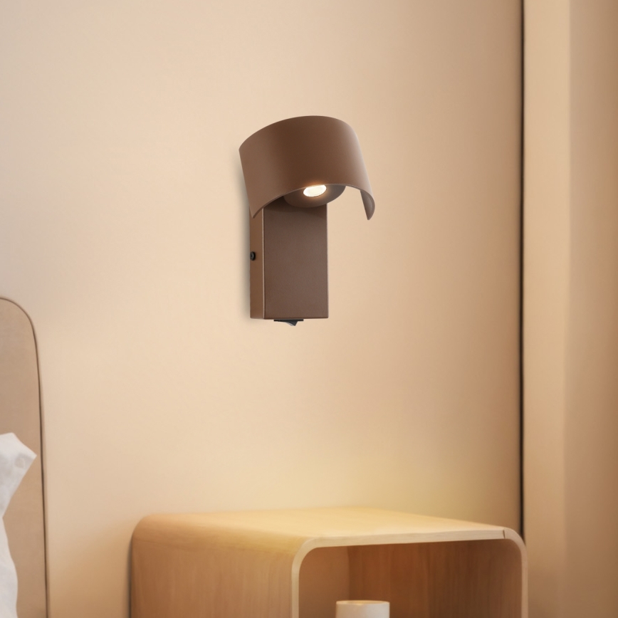 Brilagi - Світлодіодна настінна лампа VASTO LED/3W/230V коричневий