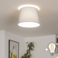 Брілагі - світлодіодна накладна люстра ЦЕРІА 1xE27/40W/230V, діаметр 30 см, сірий