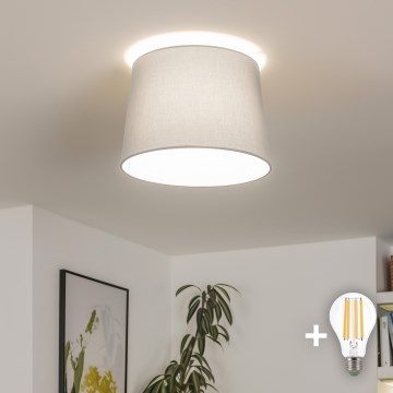 Брілагі - світлодіодна накладна люстра ЦЕРІА 1xE27/40W/230V, діаметр 30 см, сірий