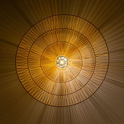 Брілагі - світлодіодна накладна люстра Церія Бохо 1xE27/40W/230V, діаметр 70 см, коричнева