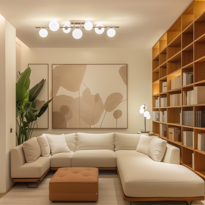 Brilagi - Світлодіодна накладна люстра MILLA 7xG9/3W/230V чорний хром/білий