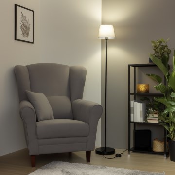 Brilagi - Світлодіодна підлогова лампа CERIA 1xE27/40W/230V діаметр 20,5 см сірий/чорний