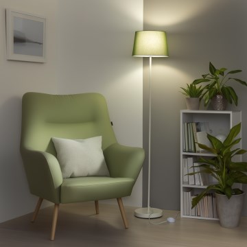 Брілагі - світлодіодна підлогова лампа ЦЕРІА 1xE27/40W/230V, діаметр 30 см, зелено-біла