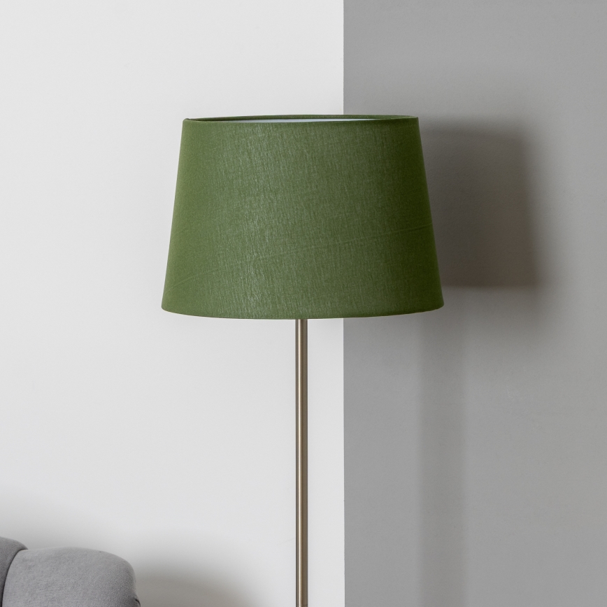 Брілагі - світлодіодна підлогова лампа ЦЕРІА 1×E27/40Вт/230В діам. 30 см зелена/матовий хром