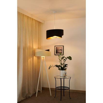 Brilagi - Світлодіодна підвісна люстра LYRA 1xE27/15W/230V темно-коричневий/золотий