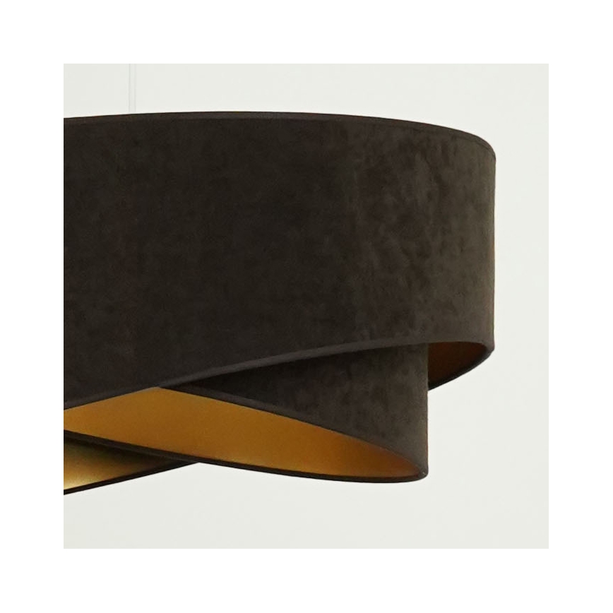 Brilagi - Світлодіодна підвісна люстра LYRA 1xE27/15W/230V темно-коричневий/золотий