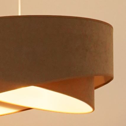 Brilagi - Світлодіодна підвісна люстра LYRA 1xE27/15W/230V коричневий/білий