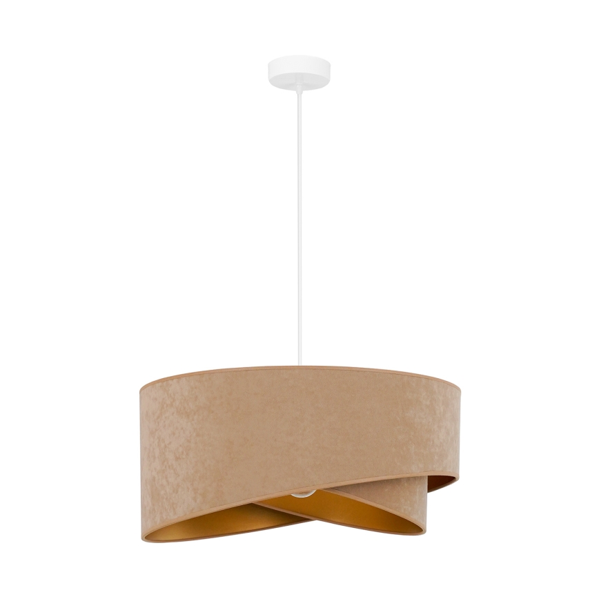 Brilagi - Світлодіодна підвісна люстра LYRA 1xE27/15W/230V коричневий/золотий