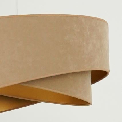 Brilagi - Світлодіодна підвісна люстра LYRA 1xE27/15W/230V коричневий/золотий