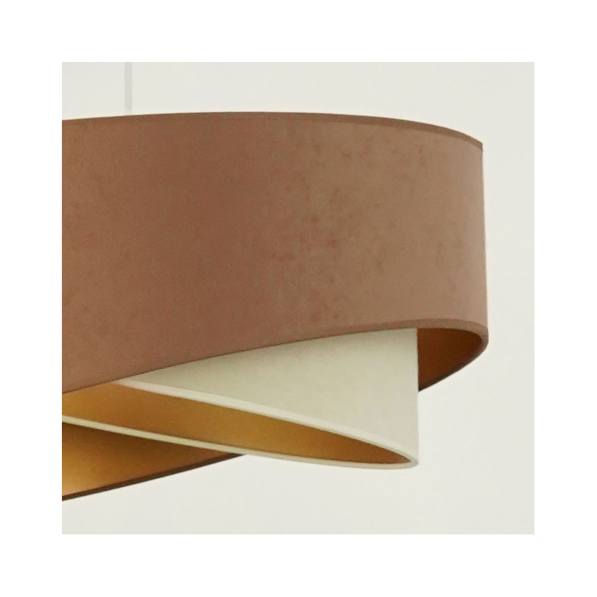 Brilagi - Світлодіодна підвісна люстра LYRA 1xE27/15W/230V коричневий/кремовий/золотий