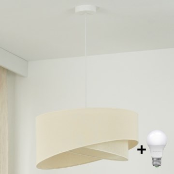 Brilagi - Світлодіодна підвісна люстра LYRA 1xE27/15W/230V кремовий