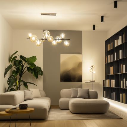 Brilagi - Світлодіодна підвісна люстра MILLA 10xG9/3W/230V глянцевий хром/золотий