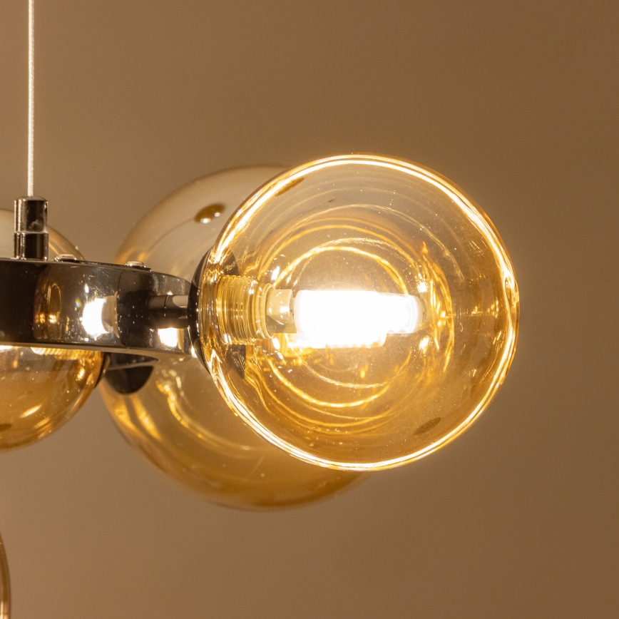 Brilagi - Світлодіодна підвісна люстра MILLA 15xG9/3W/230V глянцевий хром/золотий