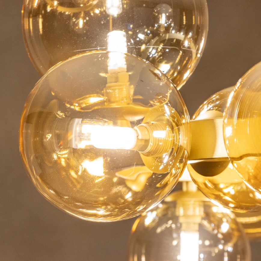 Brilagi - Світлодіодна підвісна люстра MILLA 15xG9/3W/230V золотий