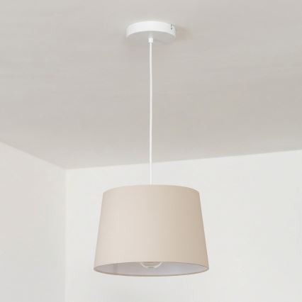 Brilagi - Світлодіодна підвісна люстра на тросі CERIA 1xE27/40W/230V, діаметр 30 см, бежева