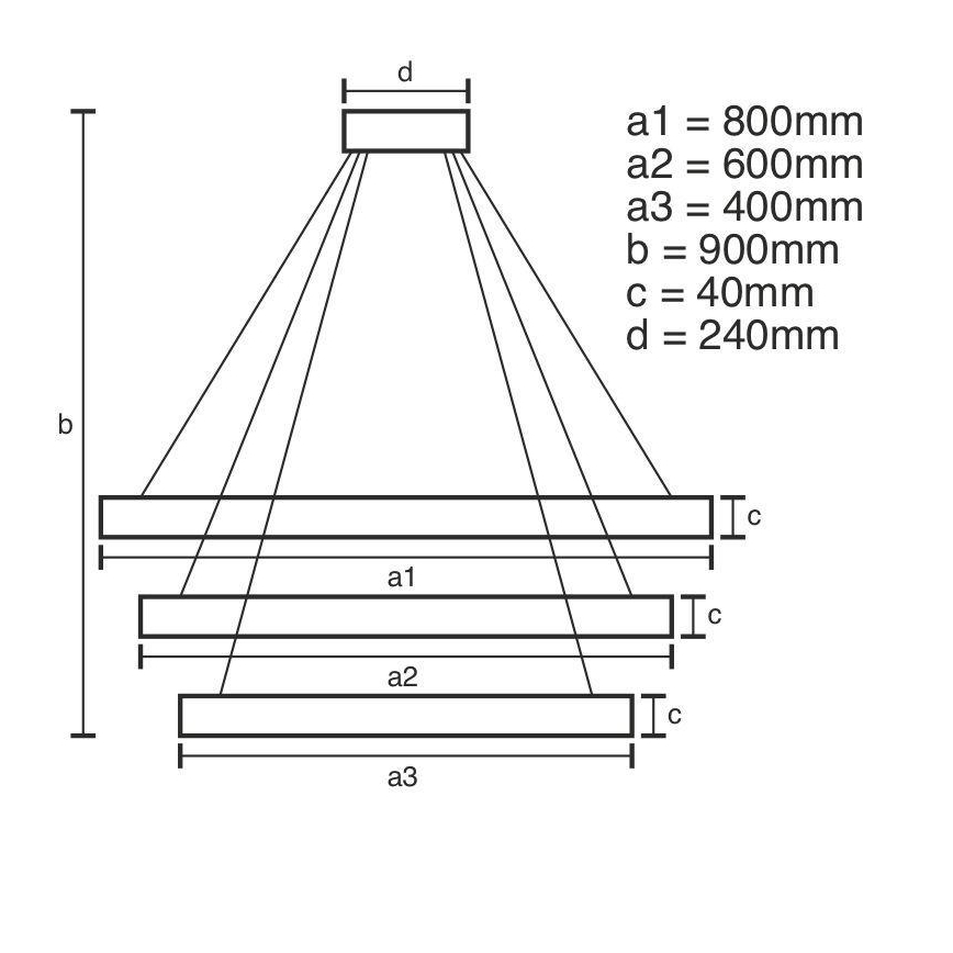 Brilagi - Світлодіодна підвісна люстра з регулюванням яскравості CIRCLE LED/125W/230V 3000-6500K чорний + пульт дистанційного керування