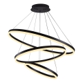 Brilagi - Світлодіодна підвісна люстра з регулюванням яскравості CIRCLE LED/125W/230V 3000-6500K чорний + пульт дистанційного керування