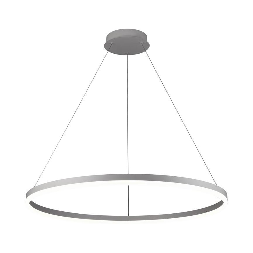 Brilagi - Світлодіодна підвісна люстра з регулюванням яскравості CIRCLE LED/55W/230V 3000-6500K сріблястий + пульт дистанційного керування