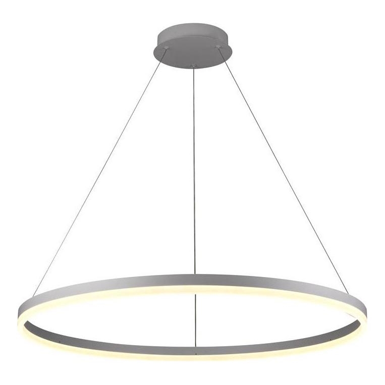 Brilagi - Світлодіодна підвісна люстра з регулюванням яскравості CIRCLE LED/55W/230V 3000-6500K сріблястий + пульт дистанційного керування