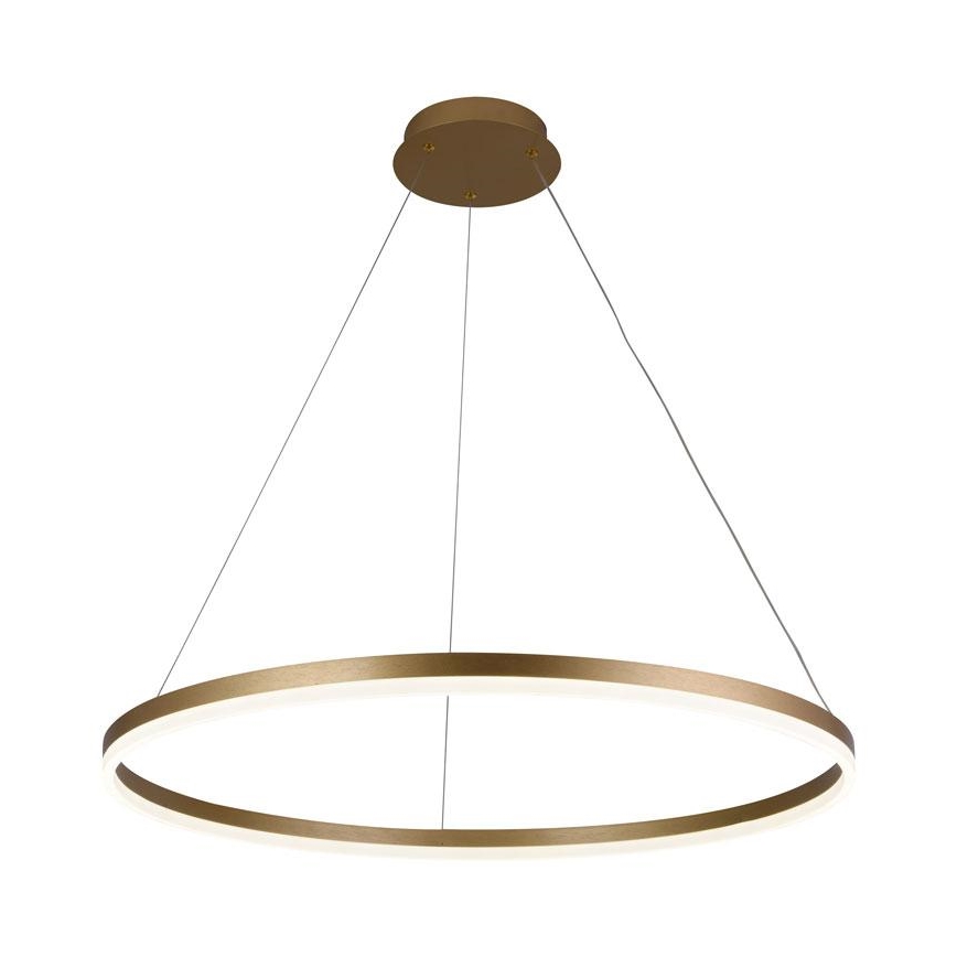 Brilagi - Світлодіодна підвісна люстра з регулюванням яскравості CIRCLE LED/55W/230V 3000-6500K золотистий + пульт дистанційного керування