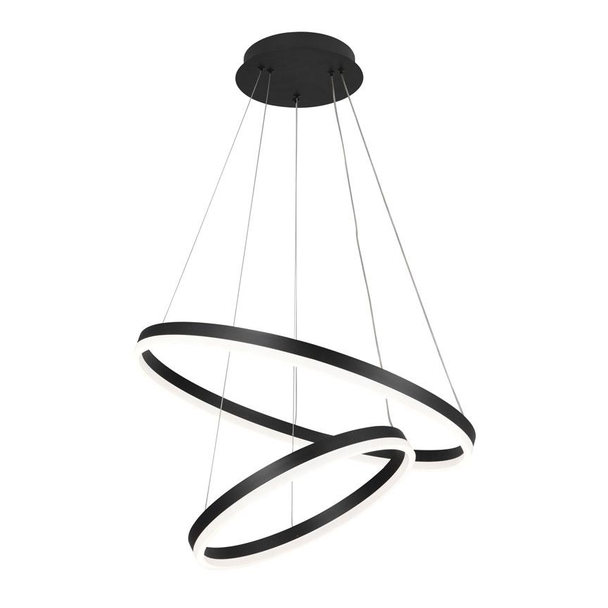 Brilagi - Світлодіодна підвісна люстра з регулюванням яскравості CIRCLE LED/70W/230V 3000-6500K чорний + пульт дистанційного керування