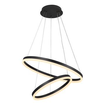 Brilagi - Світлодіодна підвісна люстра з регулюванням яскравості CIRCLE LED/70W/230V 3000-6500K чорний + пульт дистанційного керування