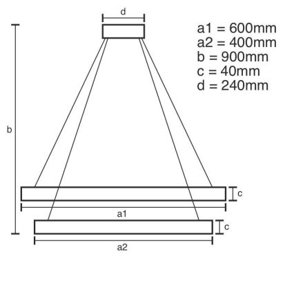 Brilagi - Світлодіодна підвісна люстра з регулюванням яскравості CIRCLE LED/70W/230V 3000-6500K золотистий + пульт дистанційного керування