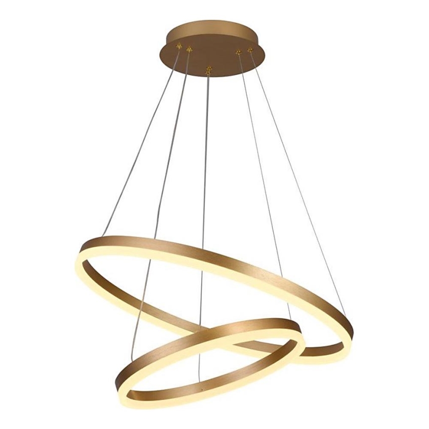 Brilagi - Світлодіодна підвісна люстра з регулюванням яскравості CIRCLE LED/70W/230V 3000-6500K золотистий + пульт дистанційного керування
