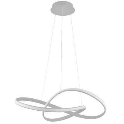 Brilagi - Світлодіодна підвісна люстра з регулюванням яскравості COSMOWAVE LED/70W/230V 3000-6500K срібний + пульт дистанційного керування