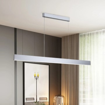Brilagi - Світлодіодна підвісна люстра з регулюванням яскравості SLEEKLINE SMART LED/40W/230V 3000-6000K Wi-Fi Tuya сріблястий + пульт дистанційного керування