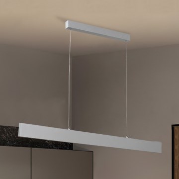 Brilagi - Світлодіодна підвісна люстра з регулюванням яскравості SLIMLINE LED/40W/230V 3000-6000K срібний + пульт дистанційного керування