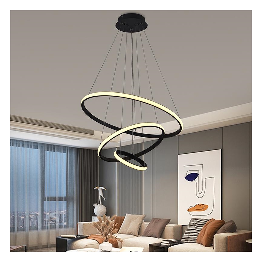 Brilagi - LED-люстра з регулюванням яскравості на тросі CIRCLE LED/90W/230V 3000-6500K діам. 60 см + пульт дистанційного керування