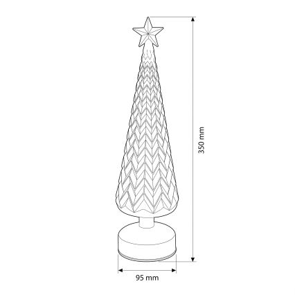 BRILAGI - Світлодіодна різдвяна прикраса LED/3xAA ялинка
