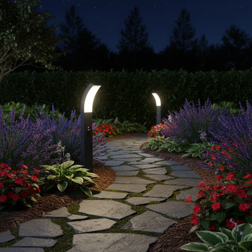 Brilagi - Світлодіодна вулична лампа з датчиком ARCELO LED/9W/230V 50 см IP44