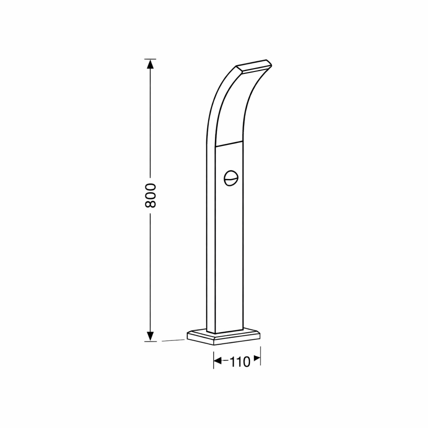 Brilagi - Світлодіодна вулична лампа з датчиком ARCELO LED/9W/230V 50 см IP44