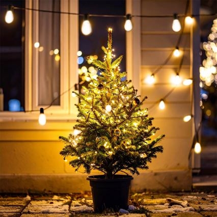 Брілагі - світлодіодна зовнішня декоративна гірлянда, 10 світлодіодів, живлення 3×АА, довжина 3,2 м, ІР44, тепле біле світло